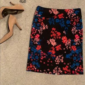 Floral pencil skirt